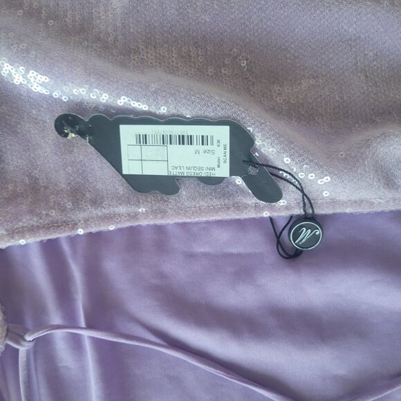 Motel Lavender Sequin Crossback Mini Dress - Picture 3 of 4